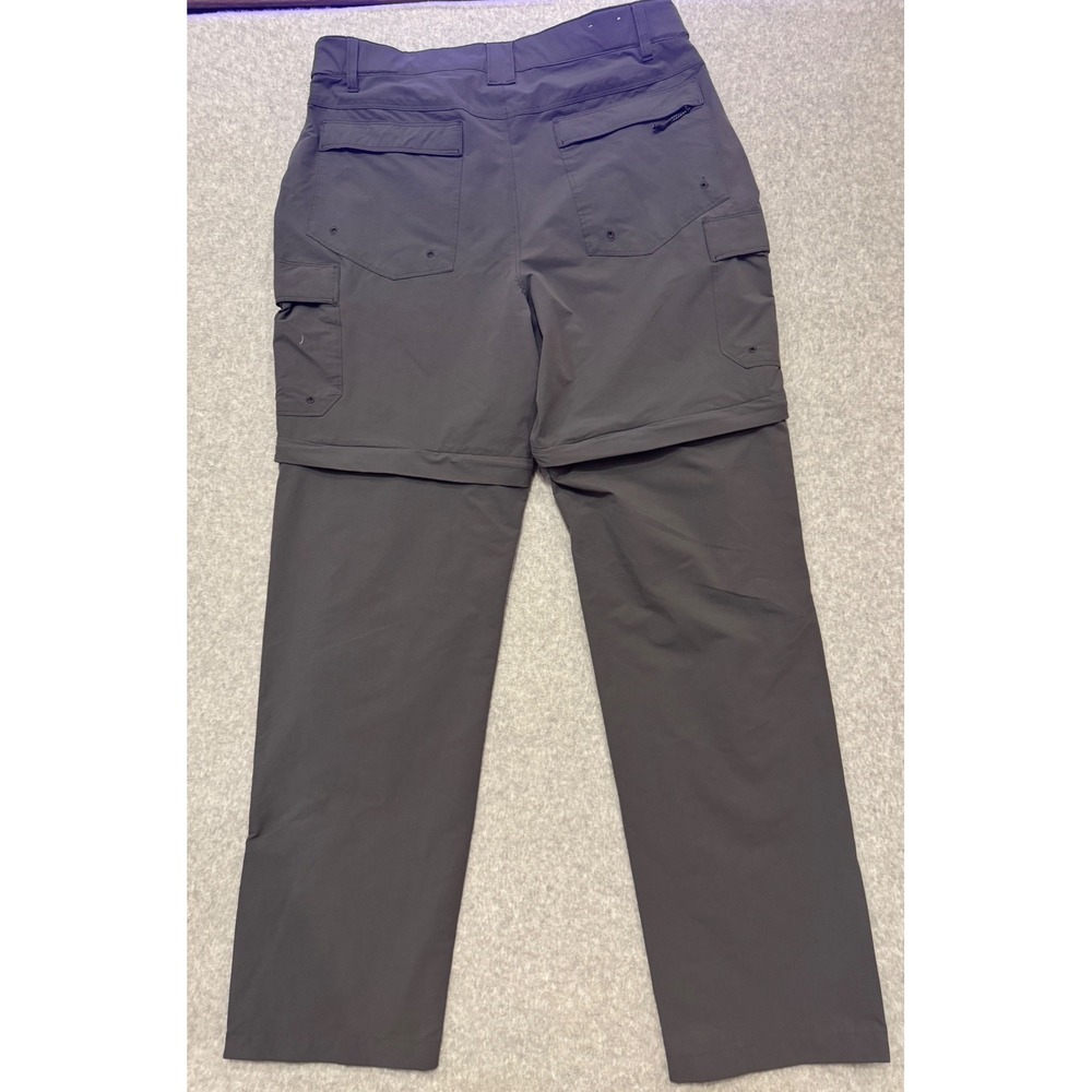 World Wide Sportsman Mens 36x32 Convertible Cargo Hiking Pants Grey Zip Off - Picture 9 of 11